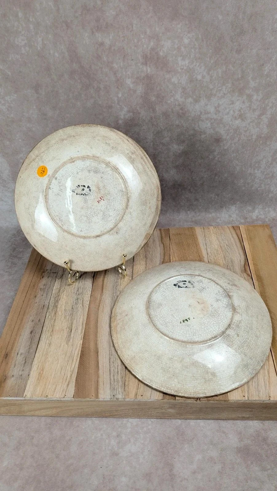 Lote de 2 pratos antigos Delton Ware motivo pássaros e flores – photo 7